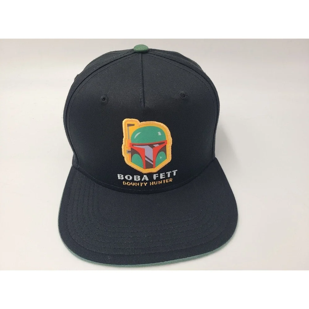 Youth Boba Fett Bounty Hunter Star Wars Snapback Hat‎ Cap Movie Boy Girl Black